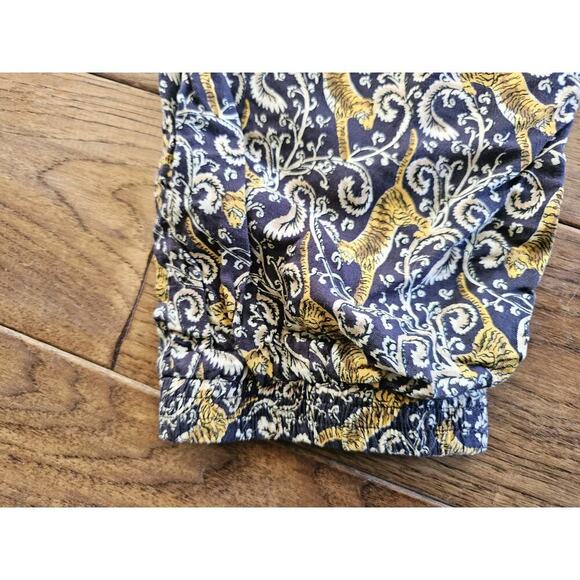 Fat Face Bengal Tiger Paisley Wide Leg Pants Women's Size 12 Hippy Bohemian - Picture 2 of 9